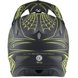 Troy Lee D3 Fiberlite Race Helm - Spiderstrape Grau/Gelb