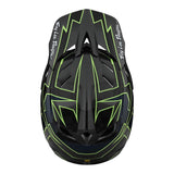 Troy Lee D4 Carbon Rennhelm - Grafik grau/grün