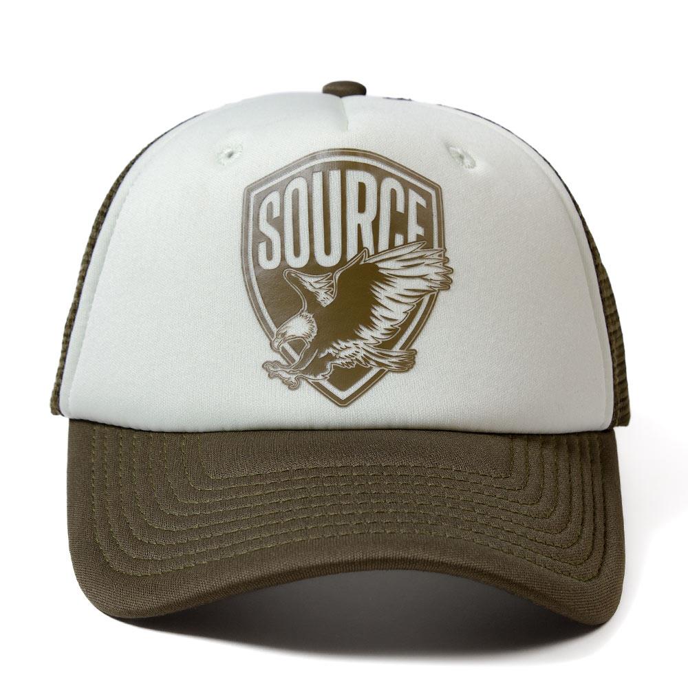 Quelle Eagle Trucker Hut - Olive/Weiß