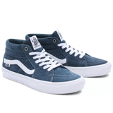 Vans Skate Grosso Mid Pig Wildleder - Blau/Weiß