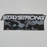 Stay Strong Camo -Kapuze -Schweiß - Mondstaubgrau