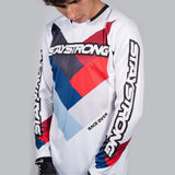 Stay Strong Chevron Race Jersey - Bianco