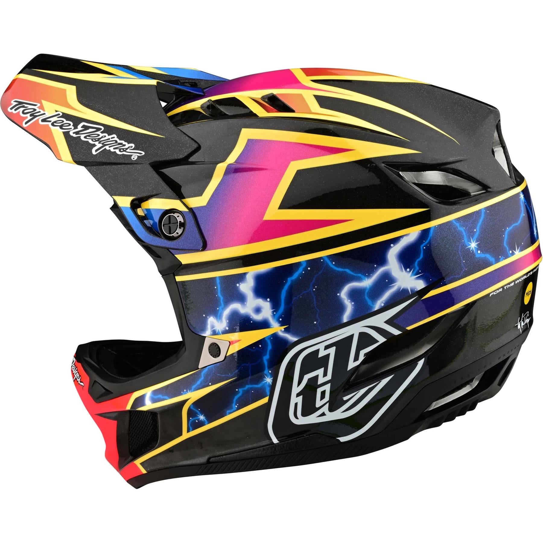 Troy Lee D4 Carbon Race Helmet - Lightning/Black