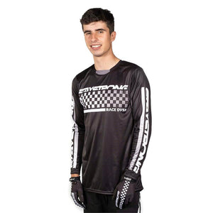 Stay Strong Checker Race Jersey - Black
