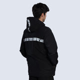 Stay Strong Reflektierende Streifen -Viertel -Zip -Jacke - Schwarz