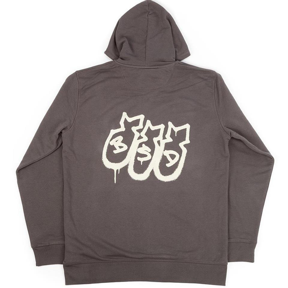 BSD ZIP -up -Hoodie aus zweiter Streik - Graphit