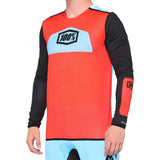 100% R -Core X Race Jersey - Fluo Red/Schwarz