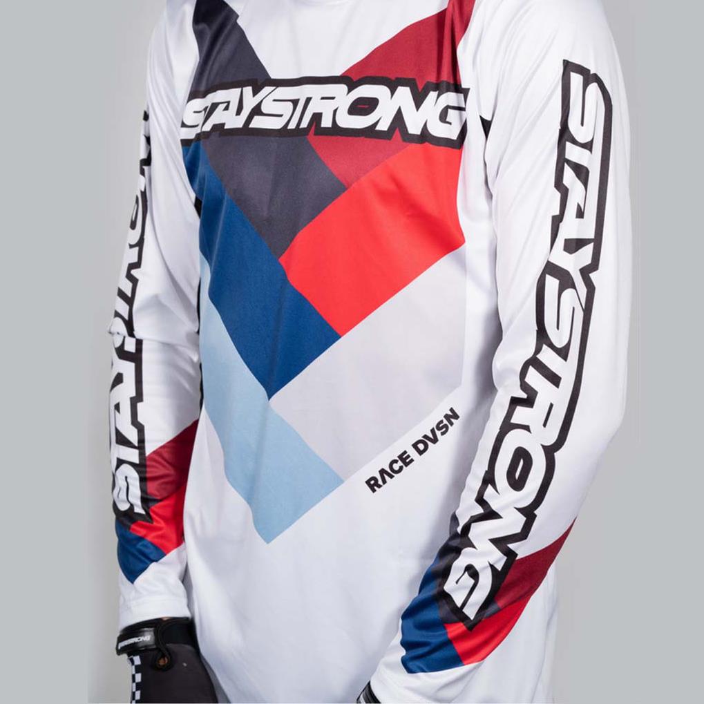 Stay Strong Youth Chevron Race Trikot - Weiß