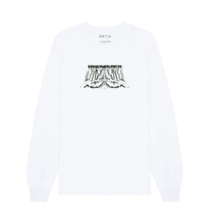 Doomed Nägel Langarm T -Shirt - Weiß