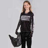 Stay Strong Youth Checker Race Trikot - Schwarz
