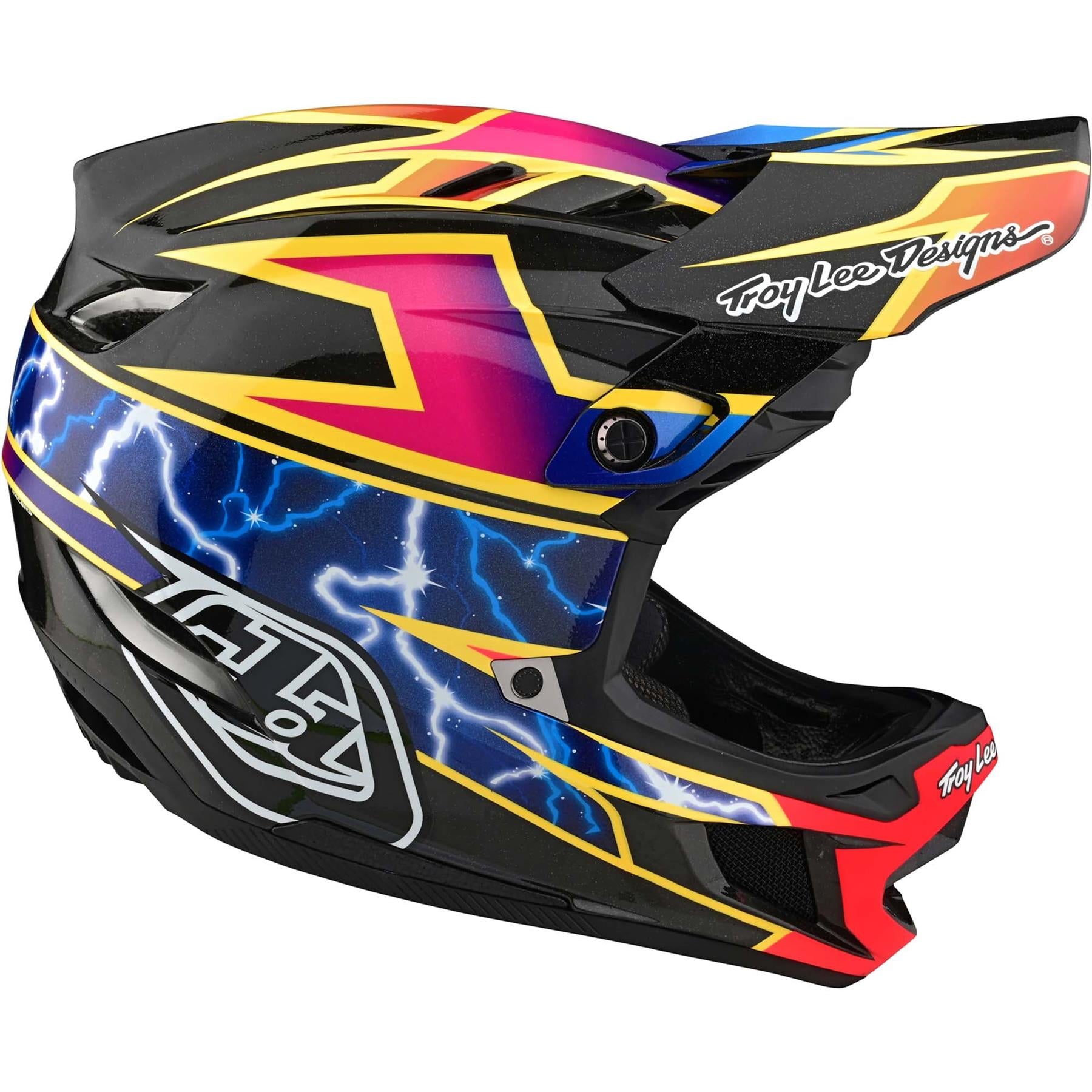 Troy Lee D4 Carbon Race Helmet - Lightning/Black